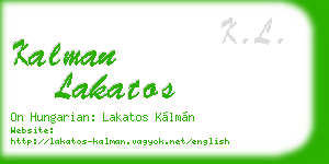 kalman lakatos business card